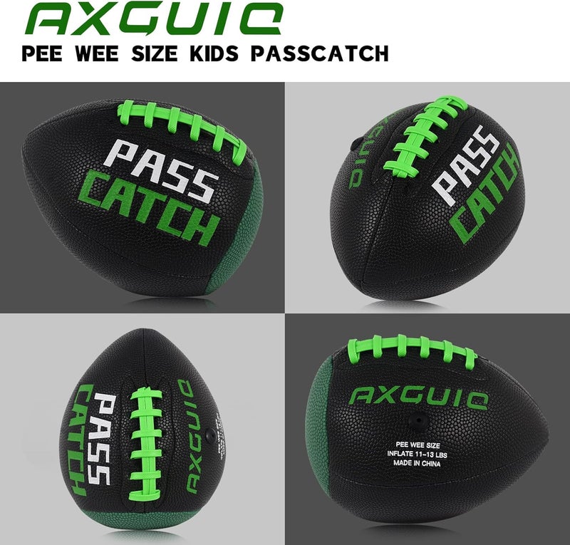 AXGUIQ PassCatch Training Football, Composite Fatherless Bounce Back Youth Football, Training Improving Enhance Solo Passing Catching Skills (Deflated) - Image 5
